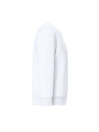 Kinder Sweatshirt Bio-Baumwolle in Weiß mit Rippbündchen und Rundhalsausschnitt